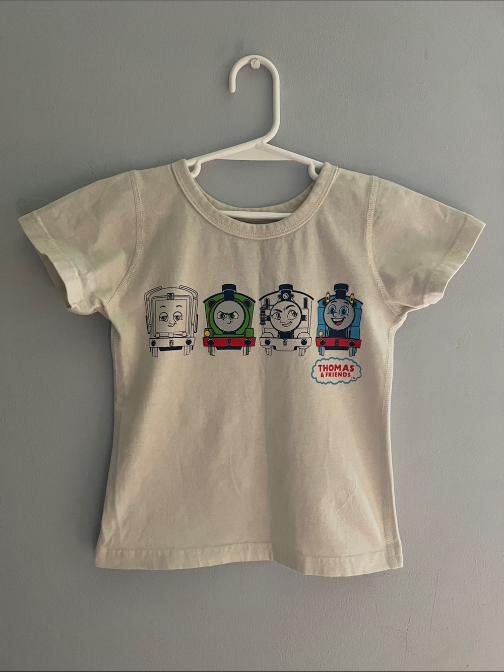 Thomas & Friends Cream Short Sleeve Tee with Train Characters